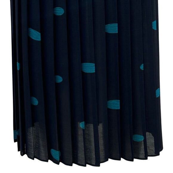 Vtg MAAS Brothers Blouse & Skirt 2Pc Set Size 14 Black Teal Printed Embellished - Picture 12 of 16